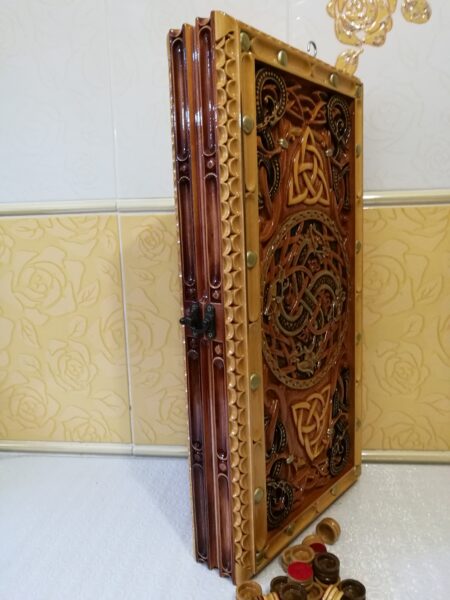 Нарды резные картина Кельские Драконы эксклюзив!