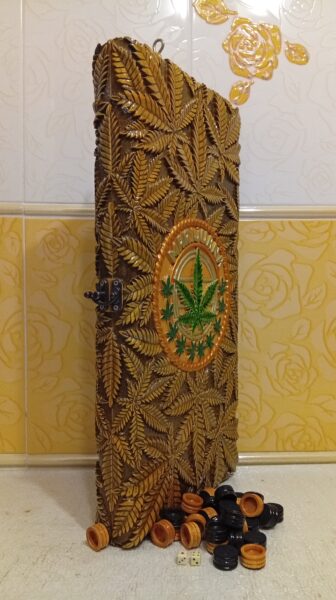 Нарды резные картина Марихуана эксклюзив!