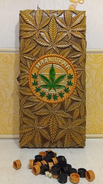 Нарды резные картина Марихуана эксклюзив!