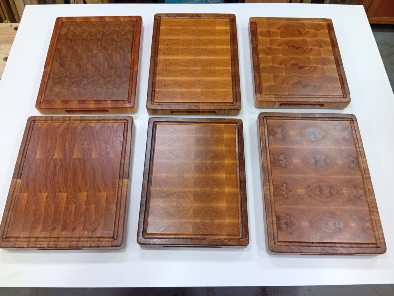 Tocătoare decorative (end grain cutting board), Lucrări de tâmplărie decorativă.