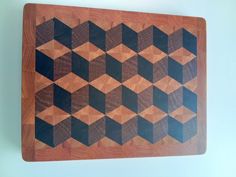 Tocătoare decorative (end grain cutting board), Lucrări de tâmplărie decorativă.